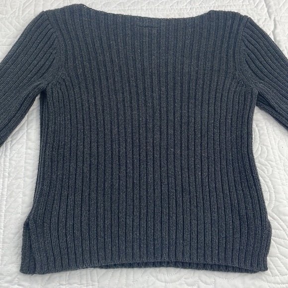 Ralph Lauren Navy Ribbed Sweater with American Flag Patch - Picture 6 of 6